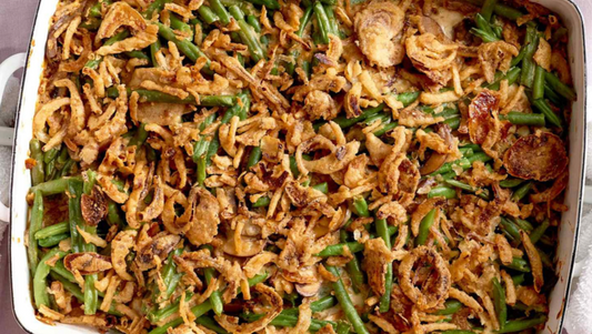 Green Bean Casserole in a baking dish